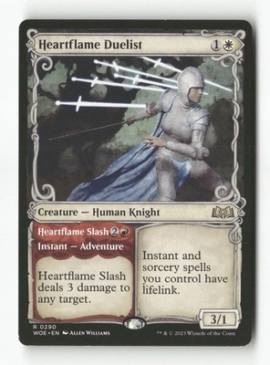 Heartflame Duelist / Heartflame Slash 0290 Showcase Wilds of Eldraine WOE MTG NM