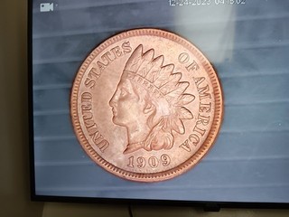 1909 S Indian Head Cent AU