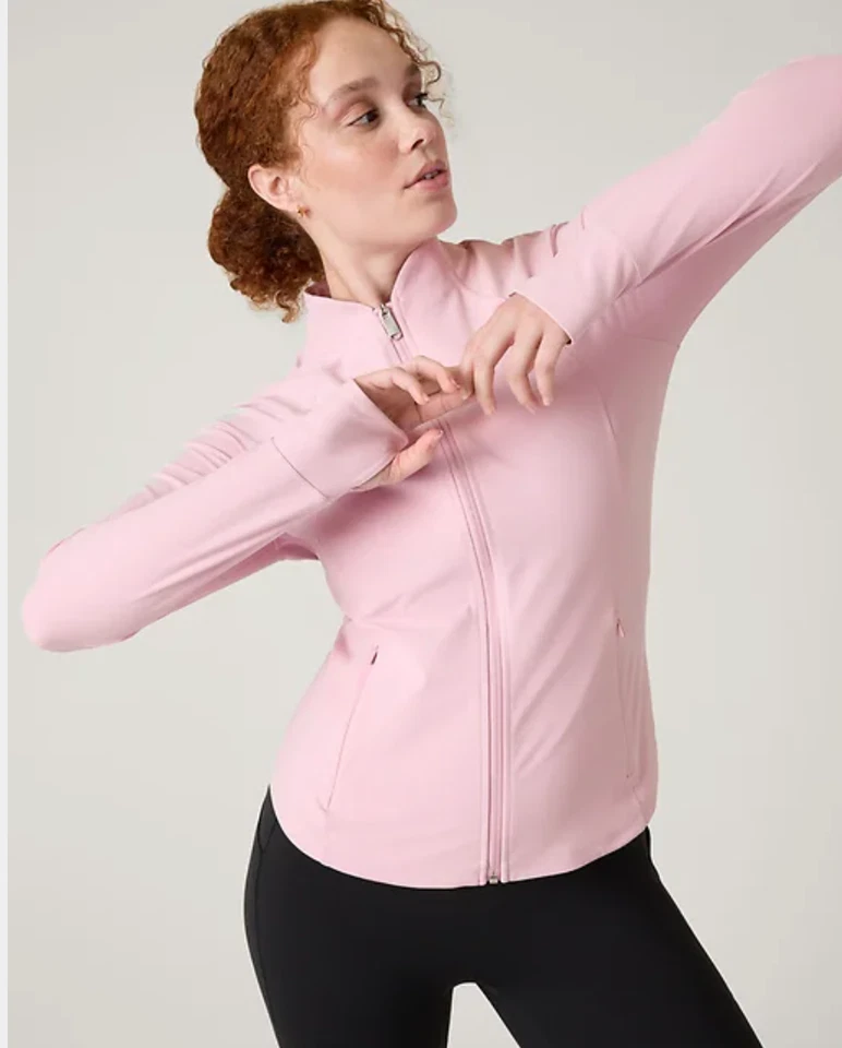 ATHLETA Salutation Jacket Plus 1X | Begonia Pink #657490 NEW