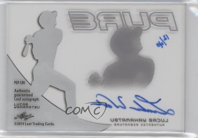 2014 Leaf Trinity Perfect Game Pure Charcoal /40 Lucas Wakamatsu #PGP-LW1 Auto - Image 2 of 2