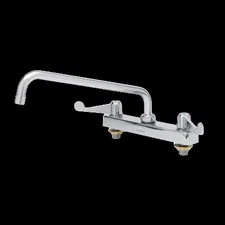 T&S Brass 5F-8CWX12 Equip 8" Deck Mount Workboard Faucet w/ 12" Swing Spout