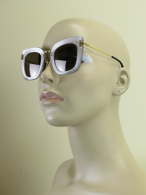 BOUCHERON SILVER GOLD BC0015S 006 CAT EYE 47MM SQUARE SUNGLASSES $ 800 FRANCE BOUCHERON SILVER GOLD BC0015S 006 CAT EYE 47MM SQUARE  main image 2