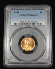 1958 P  LINCOLN  WHEAT CENT PENNY PCGS MS 66 UNCIRCULATED MS66RD US COIN MS66