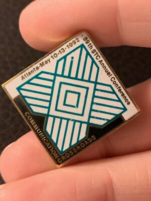 Vintage STC Annual Conference Gold Tone Enamel Lapel Pin (GW7)