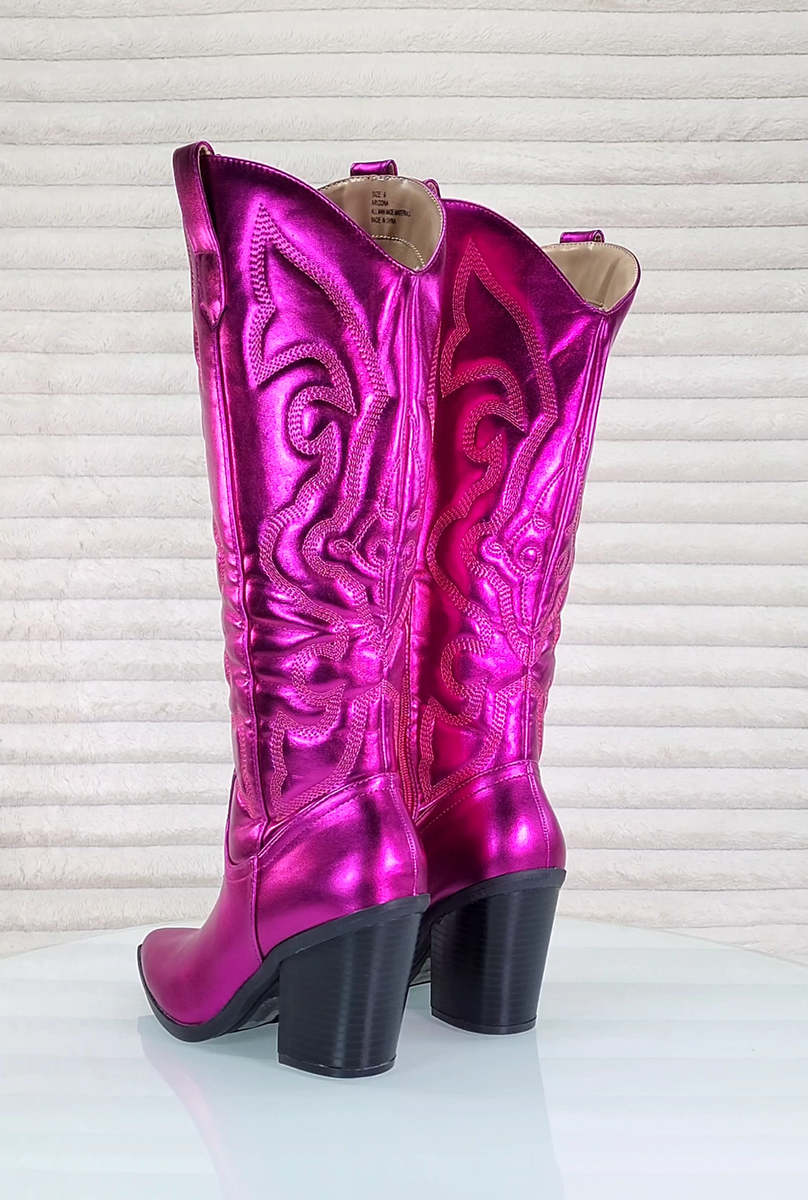 Electric Cowboy Metallic Matte Western Knee High Cowgirl