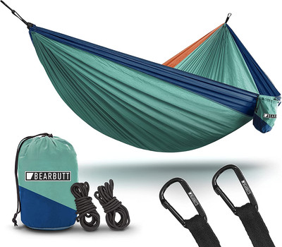 2 Person Portable Hammock - Backpacking to Camping - Double Hammock for Travel &