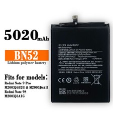New Replacement Battery BN52 For Xiaomi Note 9 Pro 9S Note 8 Pro Max 5020 mAh