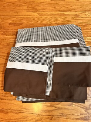 2 VTG Bill Blass Springmaid Twin Duvets &Pillowcase Standard / King Brown Check