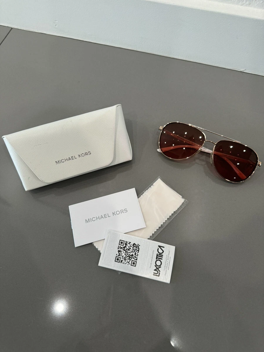 Очки солнцезащитные Michael Kors белые Aviator для женщин