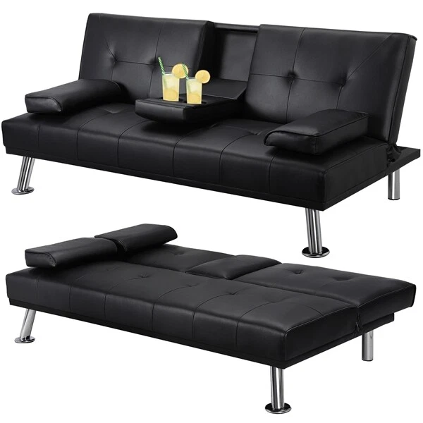 Sofa bed with drinks clearance holder