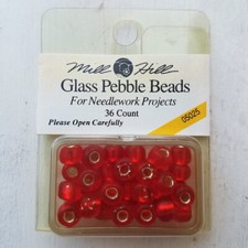 Mill Hill Glass Beads - Color 05025 Ruby 3/0 Pebble Bead - 30 Beads