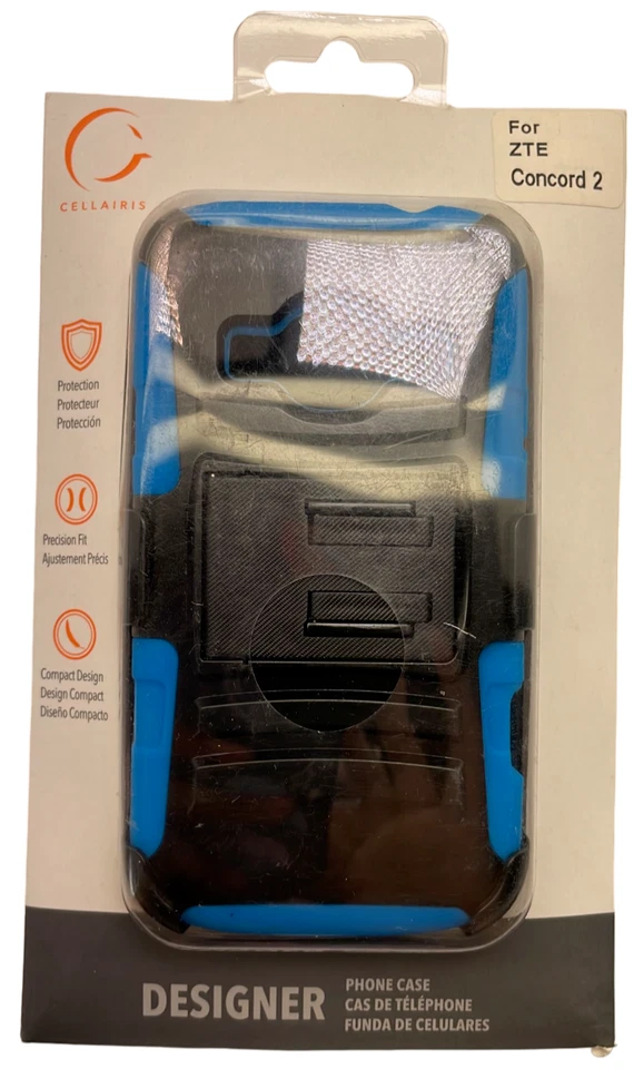 Cellairis Phone Case with Stand for ZTE Concord II - Militia Blue/Black - Image 2 of 4
