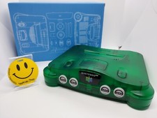 Green Nintendo 64 CUSTOM COLOR Shell Console with Cables Cords N64 console