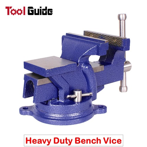 4"-8", 75-200mm Bench Vice Clamp Heavy Duty Workbench Vise Anvil Swivel Base Jaw - Picture 3 of 24