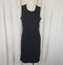 Vintage Express Tricot Stretch Tank Sheath Little Black Dress Womens 9 10 USA