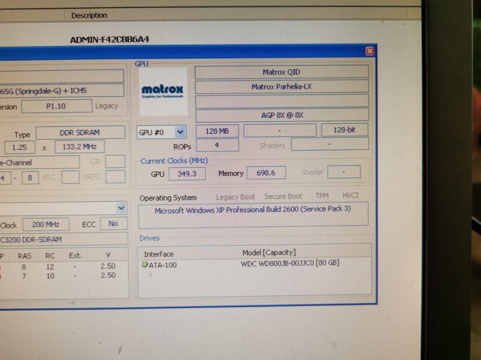 MATROX Parhelia QID-QDA8X128 Carte vidéo à quatre écrans AGP | eBay