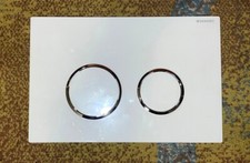 Geberit Sigma20 Actuator Flush Plate 115.882.KJ.1 White/ Polished Chrome Accent