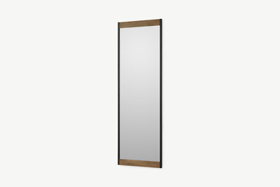 Made.com Maxine Ganzkörperspiegel, 40 x 120 cm in Mangoholz & Schwarz