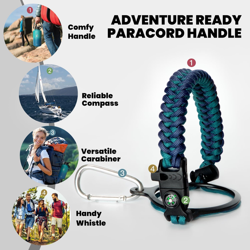 Insulated Water Bottle 64 oz, Triple Wall Vacuum Stainless Steel (Cold