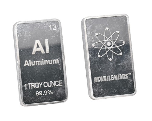 Aluminum Metal Bullion, Aluminum 1 Troy Ounce Ingot 99.9% Pure 31.1 Grams - Picture 2 of 3