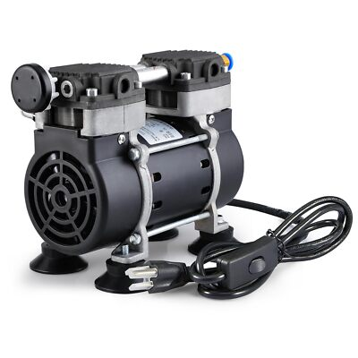 #ad 180W 50 L min Lab Vacuum Pump Oil Free Oilless Vacuum Pump W Pressure Gauge New $95.99