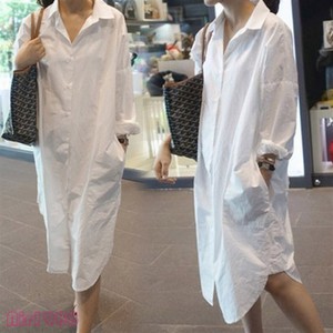 S 3xl Loose Fit Womens Casual Long Shirts One Piece Dress Nightgown White Shirts Ebay