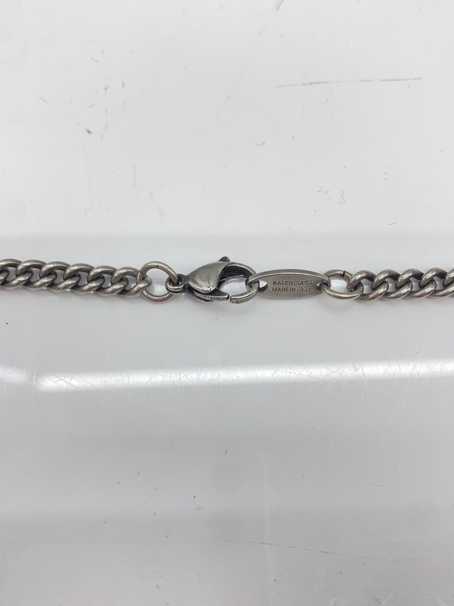 BALENCIAGA Necklaces Typo Metal Chain Silver with Top for BALENCIAGA Necklaces Typo Metal Chain Silver with Top for
