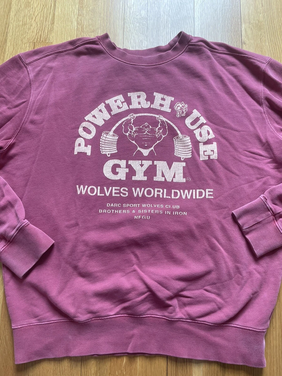 darc sport x powerhouse gym pullover crewneck sweatshirt in red