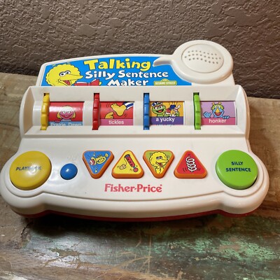 VTG Fisher Price Sesame Street, Jim Henson, Talking Silly Sentence Maker  WORKS!
