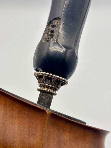 Keris Java siglo XX con mango de madera y hoja recta funda de madera + latón - Imagen 7 de 9