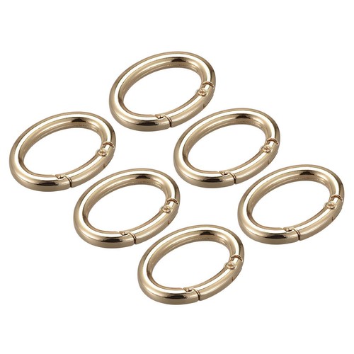sourcing map Anneau de Sac Main Ressort Ovale, 4Pcs 47mm Métal Boucle pour Artisanat Bricolage Accessoires Crochet Clip, Bronze
