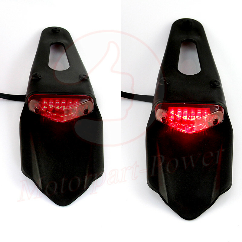 Image 21 - Motorcycle Motorcross Tail Light Dirt Bike Fender LED Universal Enduro Off-Road