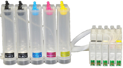 CISS for Epson Workforce 30 Printer Dye Sublimatin Pigment DTF Ink 5pcs/set