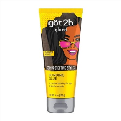 Got2b Glued Bonding Glue, For Protective styles, Gentle on Scalp, Wig Glue 6 oz