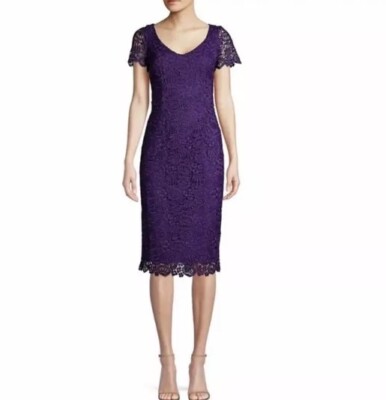 knee length dresses for ladies Kenzie Purple Lace Cutout Maxi Dress main image 0