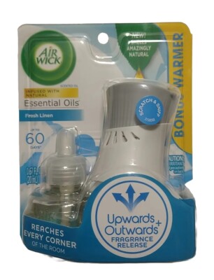 Air Wick Linen Scented Oil Infused With Essential Oil & Bonus Oil Warmer