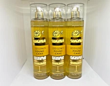 Bath and Body Works ICED LEMON POUND CAKE FINE FRAGRANCE MIST 8 FL OZ *SET OF 3*