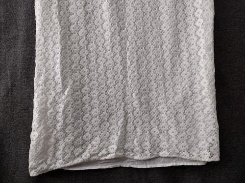 A New Day Women’s XXL White Lace Crochet Sleeveless Halter Dress Lined Cotton - Picture 10 of 12