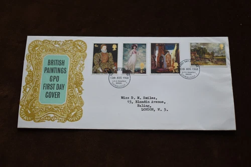 1968 Pre-decimal First Day Cover,  British Paintings