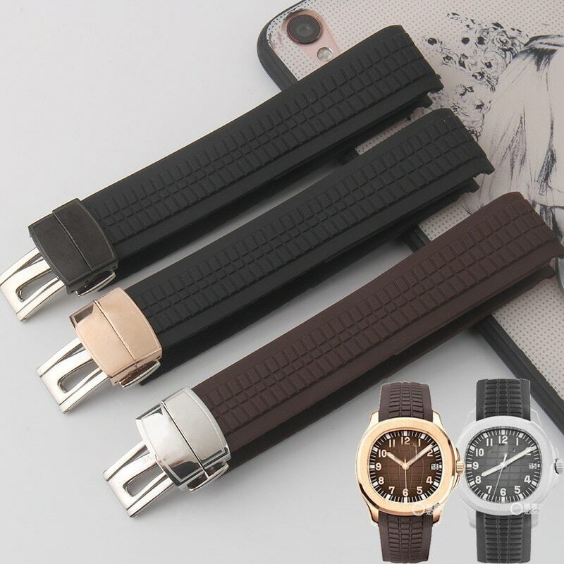 Silicone Black Brown Blue Watch Strap Rubber Band for Patek Silicone Black Brown Blue Watch Strap Rubber Band for Patek