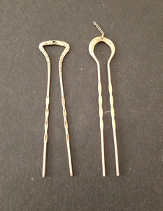 Antique Victorian Detailed Brass Hair Pins Ebay