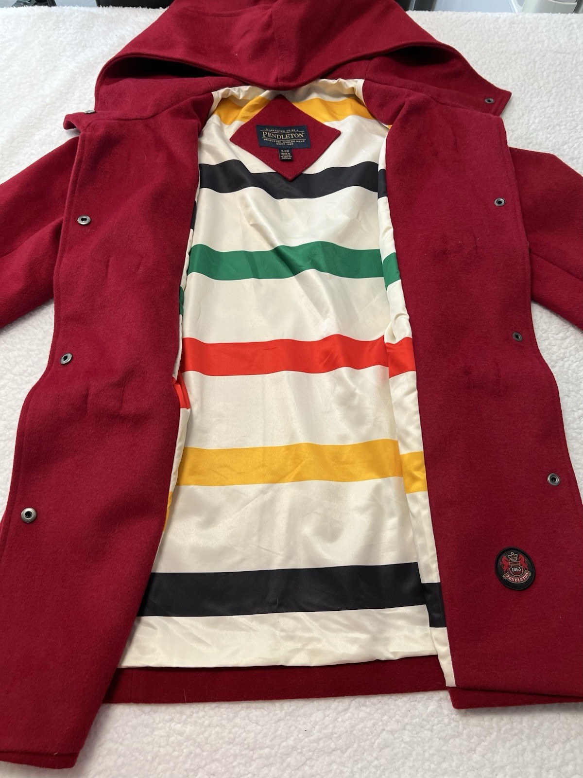 Pendleton Women's Red Wool Blend Toggle Jacket Pe… - image 3