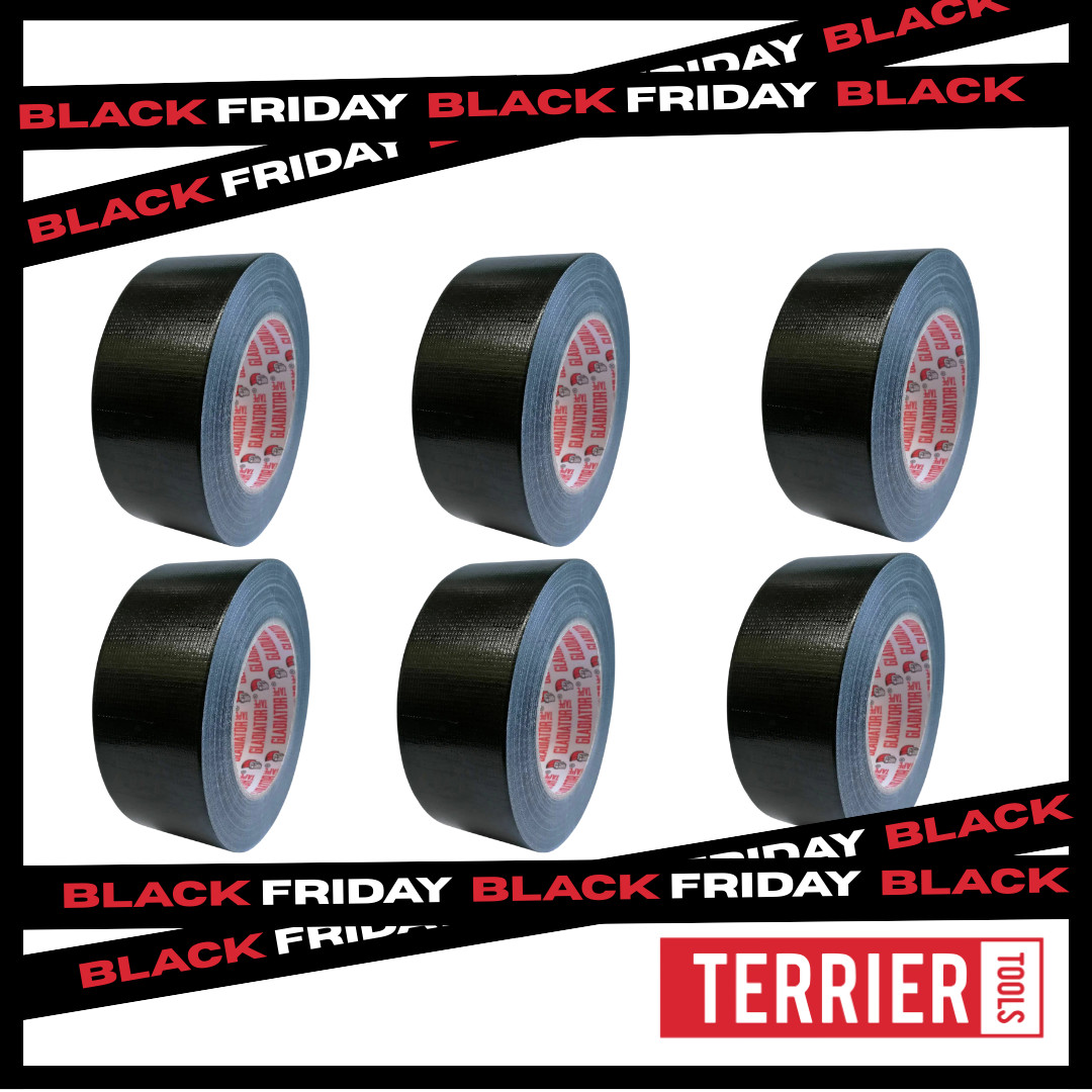 Duct Gaffer Tape Premium Heavy Duty Waterproof Cloth Gaffa Duck Black Long 48mm