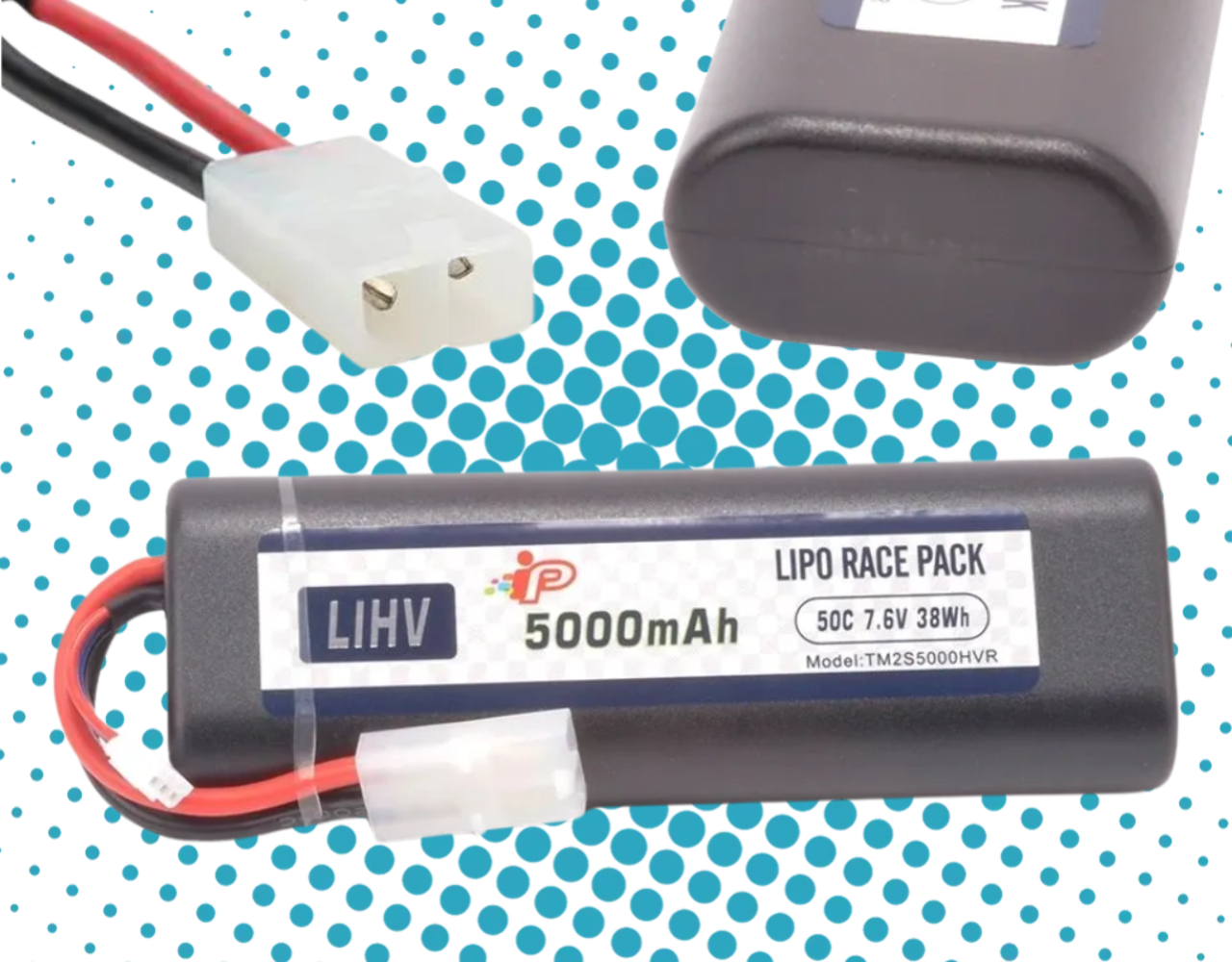Intellect - RC CAR LIPO BATTERY (LIHV) 2S 5000mAh 7.6v Stick Tamiya plug (FITS T