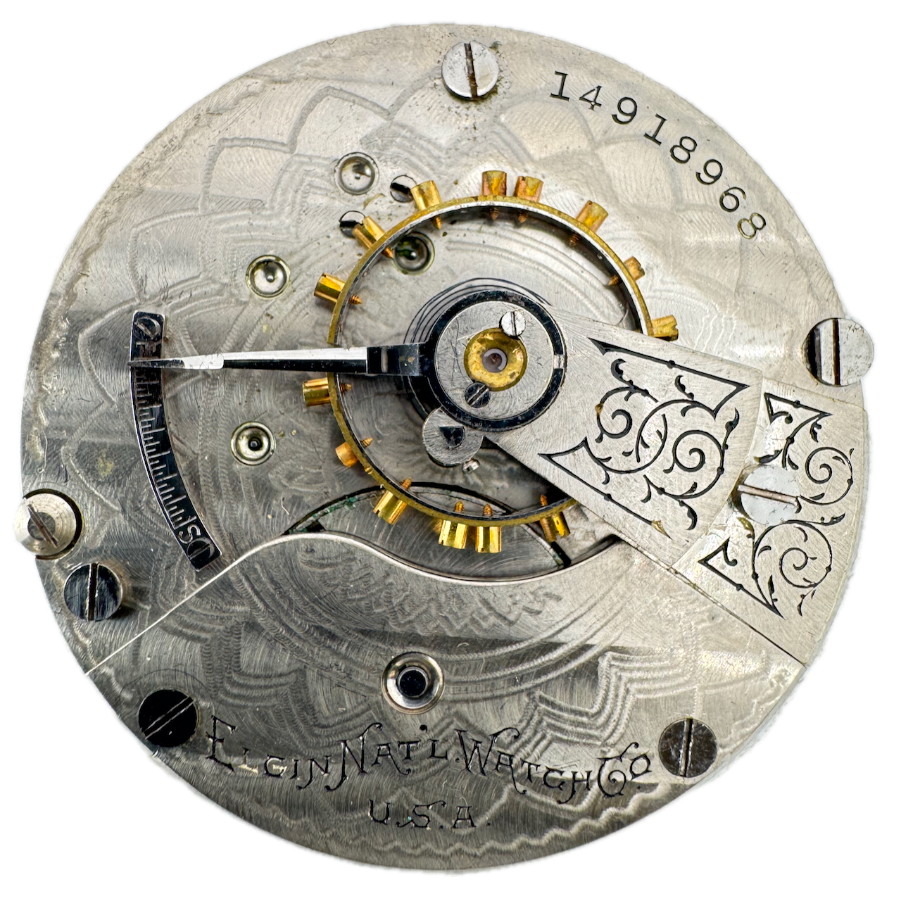 Antique 18s 1910 Elgin 7 Jewel Mechanical Pocket Watch Movement 288 USA fParts