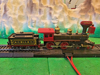 HO Scale AHM Rivarossi KCStL&C Inyo Steam Locomotive & Tender Set 4-4-0 Runs!