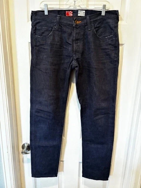 Jean PRPS NOIR Selvedge Denim Foncé - Taille 32x34, Coupe Rambler Fit, Fait Main Au Japon - Neuf Avec étiquettes