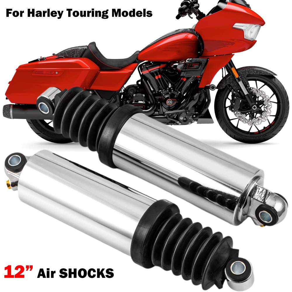 2X Rear Air Suspension Shocks Pair For Harley Road King Street