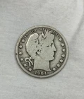 1904-S Barber Half Dollar 50C Semi Key Date San Francisco Mint 90% Silver Coin