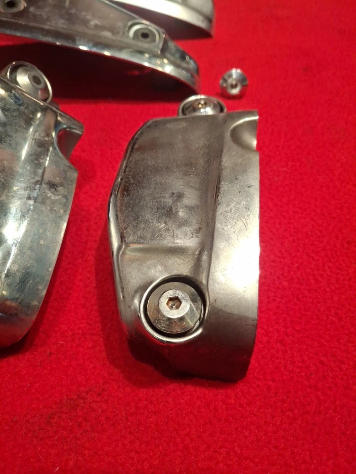 Honda Shadow Sabre 1100 VT1100C2 2004 motor cubiertas cromadas juego de 4 molduras OEM Foto 2 de 4